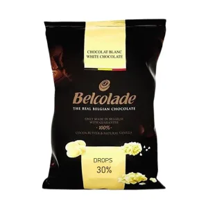 BELCOLADE – 30% DROPS WHITE CHOCOLATE 5KG - Wholesale Foodservice Supply | Absolute Food Service