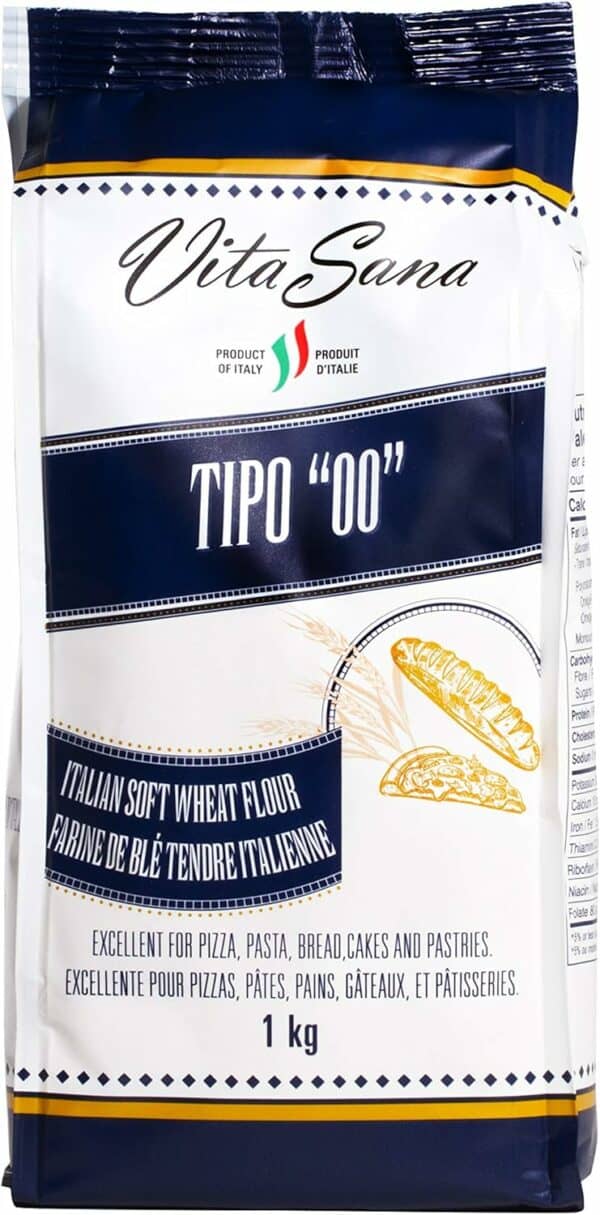 VITA SANA – VS ENRICHED 00 SOFT WHEAT FLOUR 10×1 KG CASE - Wholesale Foodservice Supply | Absolute Food Service