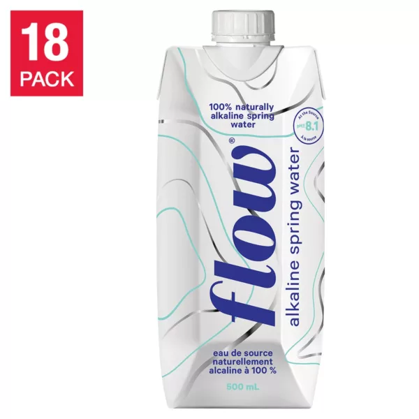 FLOW WATER – NATURALLY ALKALINE ORIGINAL SPRING WATER 18×500 ML 18 PACK CASE - Wholesale Foodservice Supply | Absolute Food Service